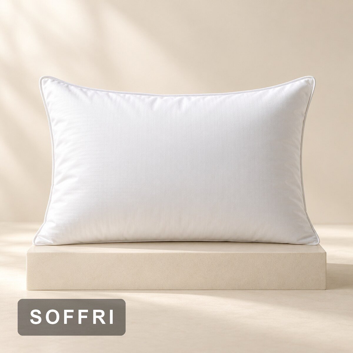 White hotel pillow